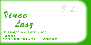 vince lasz business card